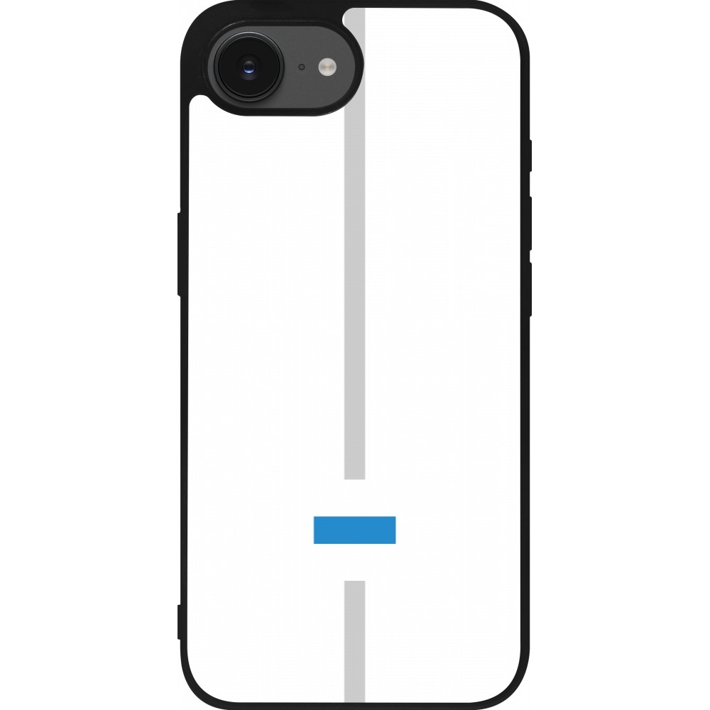 Coque iPhone 16e - Silicone rigide noir Canton ZG blanc