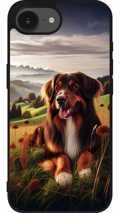 iPhone 16e Case Hülle - Silikon schwarz Hund Land Schweiz