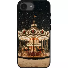 iPhone 16e Case Hülle - Silikon schwarz Christmas 25 Carousel