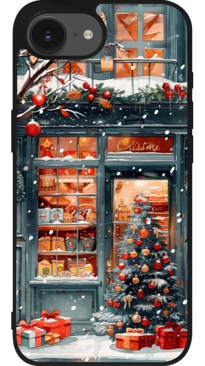 Coque iPhone 16e - Silicone rigide noir Christmas 25 Xmas Shop
