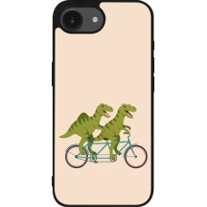 iPhone 16e Case Hülle - Silikon schwarz Dinosaurs on bikes 2026