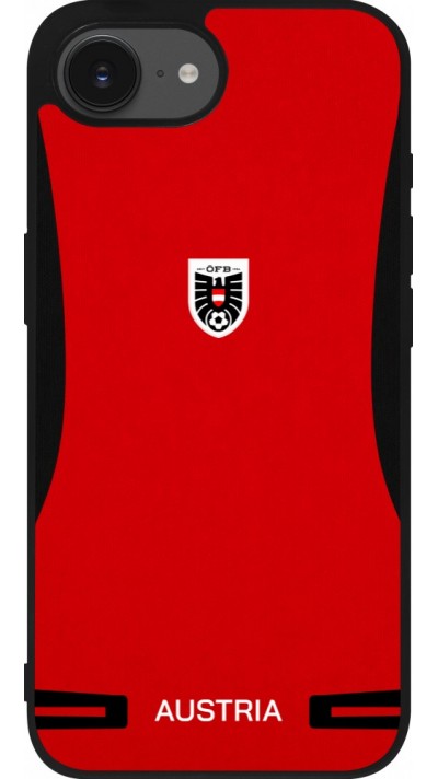 iPhone 17e / 16e Case Hülle - Silikon schwarz O?sterreich 2026 personalisierbares Fussballtrikot