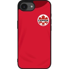 iPhone 16e Case Hülle - Silikon schwarz Kanada 2022 personalisierbares Fussballtrikot