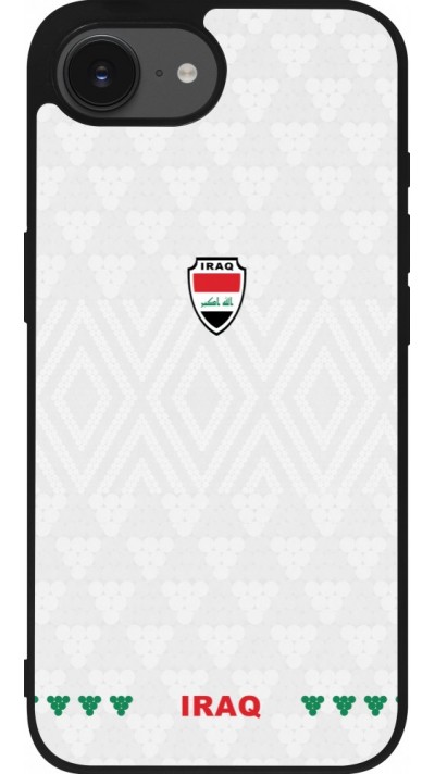 iPhone 17e / 16e Case Hülle - Silikon schwarz Irak 2026 personalisierbares Fussballtrikot