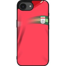 iPhone 16e Case Hülle - Silikon schwarz Iran 2022 personalisierbares Fussballtrikot