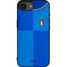 iPhone 16e Case Hülle - Silikon schwarz Italien 2022 personalisierbares Fußballtrikot