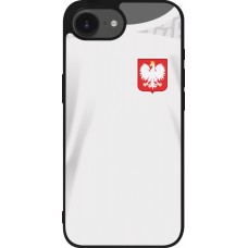 iPhone 16e Case Hülle - Silikon schwarz Polen 2022 personalisierbares Fussballtrikot