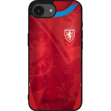 iPhone 16e Case Hülle - Silikon schwarz Tschechische Republik personalisierbares Fussballtrikot