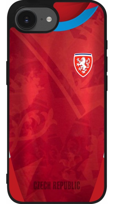 iPhone 16e Case Hülle - Silikon schwarz Tschechische Republik personalisierbares Fussballtrikot