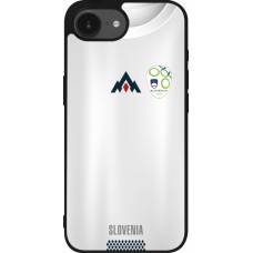 Coque iPhone 17e / 16e - Silicone rigide noir Maillot de football Slovénie