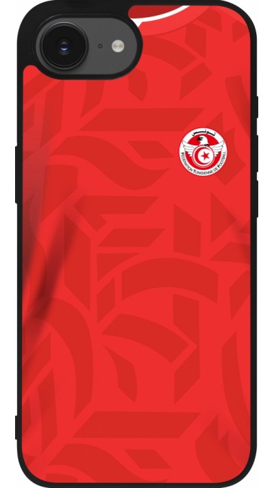 iPhone 16e Case Hülle - Silikon schwarz Tunesien 2022 personalisierbares Fussballtrikot
