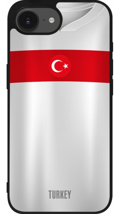 iPhone 16e Case Hülle - Silikon schwarz Türkei personalisierbares Fussballtrikot