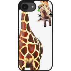 Coque iPhone 17e / 16e - Silicone rigide noir Giraffe Fit