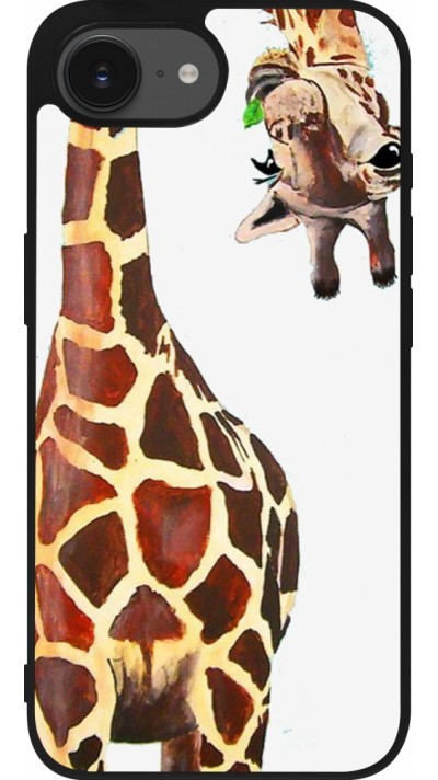 Coque iPhone 17e / 16e - Silicone rigide noir Giraffe Fit
