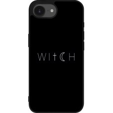 Coque iPhone 17e / 16e - Silicone rigide noir Halloween 22 witch word