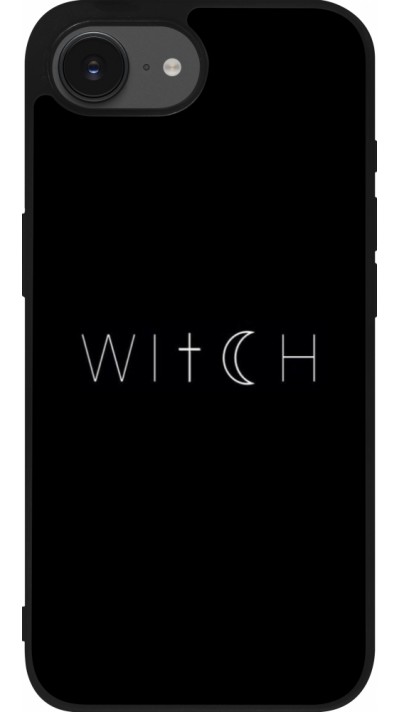 Coque iPhone 17e / 16e - Silicone rigide noir Halloween 22 witch word