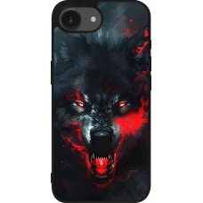 iPhone 16e Case Hülle - Silikon schwarz Halloween 2024 mad werewolf