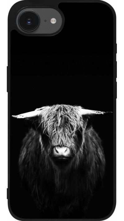 Coque iPhone 17e / 16e - Silicone rigide noir Highland calf black