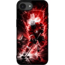 Coque iPhone 17e / 16e - Silicone rigide noir Hockey World Championship Player
