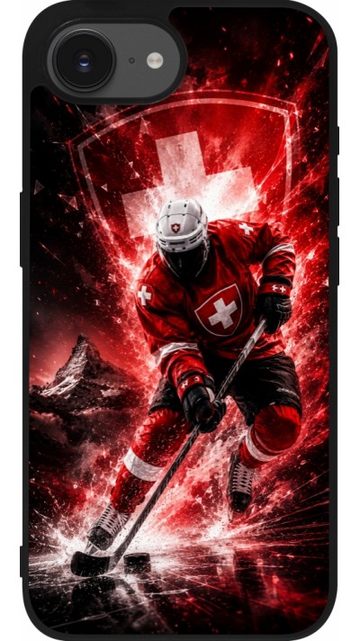Coque iPhone 17e / 16e - Silicone rigide noir Hockey World Championship Player
