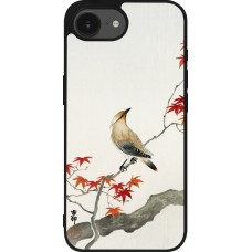Coque iPhone 17e / 16e - Silicone rigide noir Japanese Bird