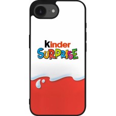 Coque iPhone 16e - Silicone rigide noir Kinder Surprise