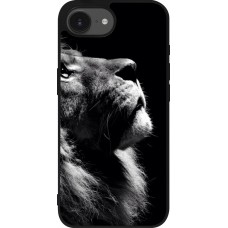Coque iPhone 17e / 16e - Silicone rigide noir Lion looking up