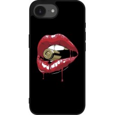 Coque iPhone 17e / 16e - Silicone rigide noir Lips bullet