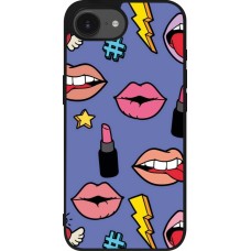 iPhone 16e Case Hülle - Silikon schwarz Lips and lipgloss