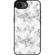 Coque iPhone 17e / 16e - Silicone rigide noir Marble 01