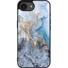 Coque iPhone 17e / 16e - Silicone rigide noir Marble 04