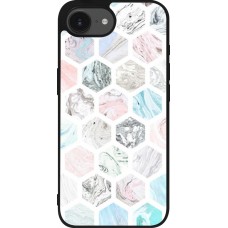 iPhone 16e Case Hülle - Silikon schwarz Marble Everything