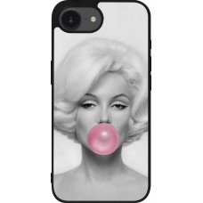 Coque iPhone 17e / 16e - Silicone rigide noir Marilyn Bubble