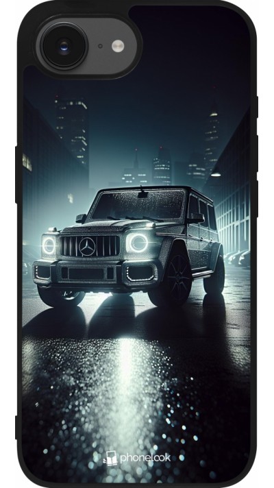 Coque iPhone 17e / 16e - Silicone rigide noir Mercedes G AMG Night