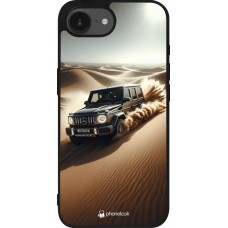 Coque iPhone 17e / 16e - Silicone rigide noir Mercedes G Drift Desert