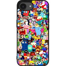 Coque iPhone 17e / 16e - Silicone rigide noir Mixed cartoons