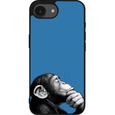 Coque iPhone 17e / 16e - Silicone rigide noir Monkey Pop Art