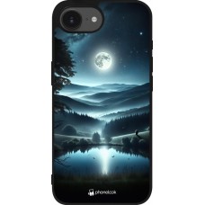 Coque iPhone 17e / 16e - Silicone rigide noir Night Sky View