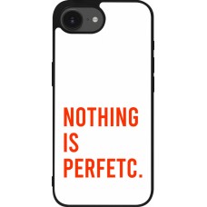 iPhone 16e Case Hülle - Silikon schwarz Nothing is Perfetc