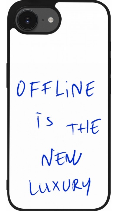Coque iPhone 17e / 16e - Silicone rigide noir Offline is the new luxury