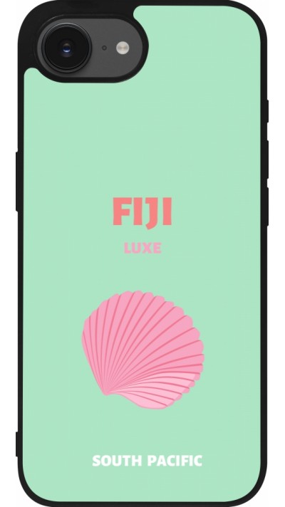 Coque iPhone 16e - Silicone rigide noir Pop Summer Destination Fiji