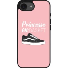 Coque iPhone 17e / 16e - Silicone rigide noir princesse en basket