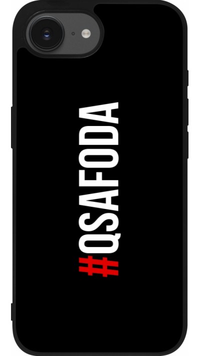 Coque iPhone 16e - Silicone rigide noir Qsafoda 1