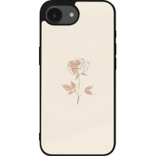 Coque iPhone 17e / 16e - Silicone rigide noir Sable Rose Minimaliste