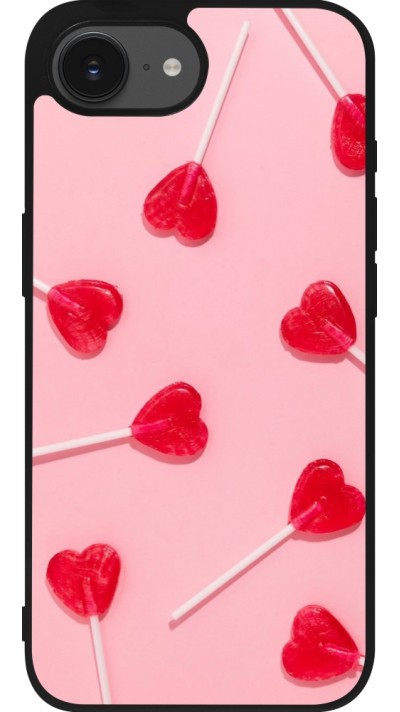 iPhone 16e Case Hülle - Silikon schwarz Saint Valentines Day 26 Lollipop