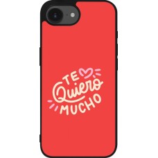 iPhone 16e Case Hülle - Silikon schwarz Saint Valentines Day 26 Te quiero mucho