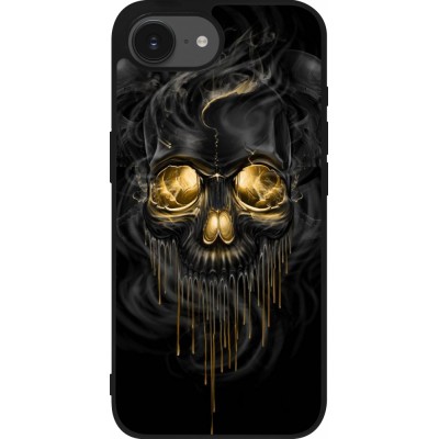 Coque iPhone 17e / 16e - Silicone rigide noir Skull 02