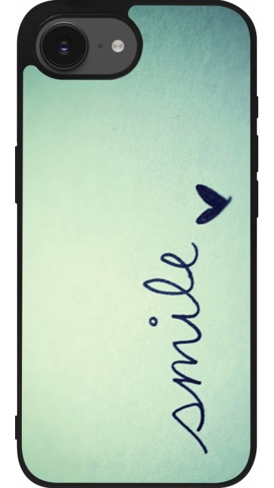 Coque iPhone 16e - Silicone rigide noir Smile