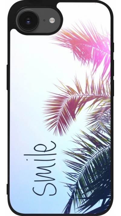 Coque iPhone 16e - Silicone rigide noir Smile 05