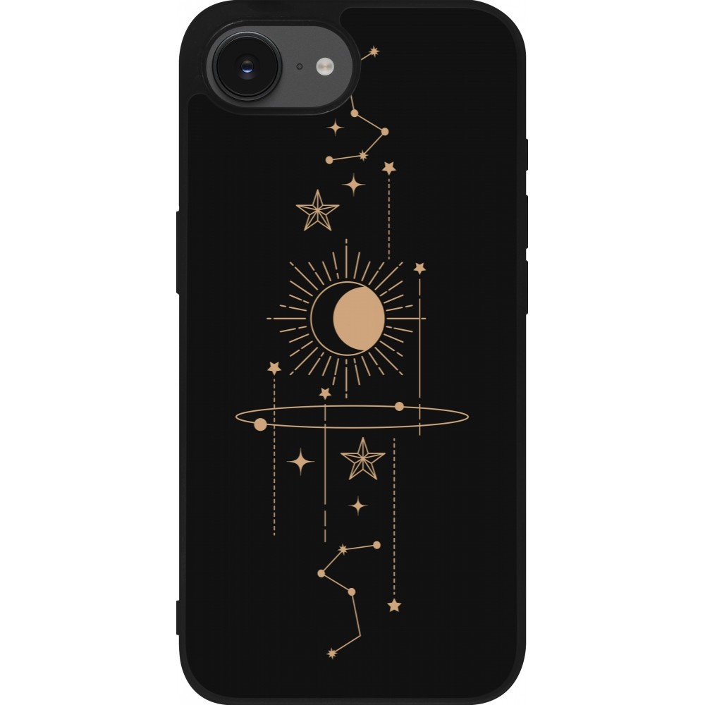 iPhone 16e Case Hülle - Silikon schwarz Spring 23 astro